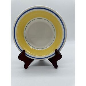 Caleca Soup Bowls Hand Painted Set of Four Made in Italy Restaurant Ware Yellow